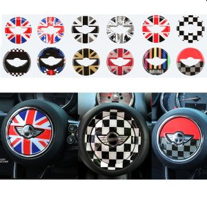 3D Steering Wheel Center Decal For Minis