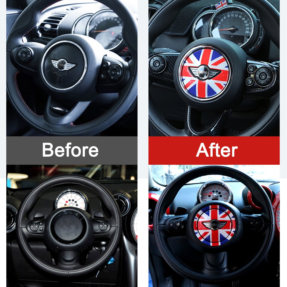 Decal For Mini Coopers 3D Steering Wheel Center