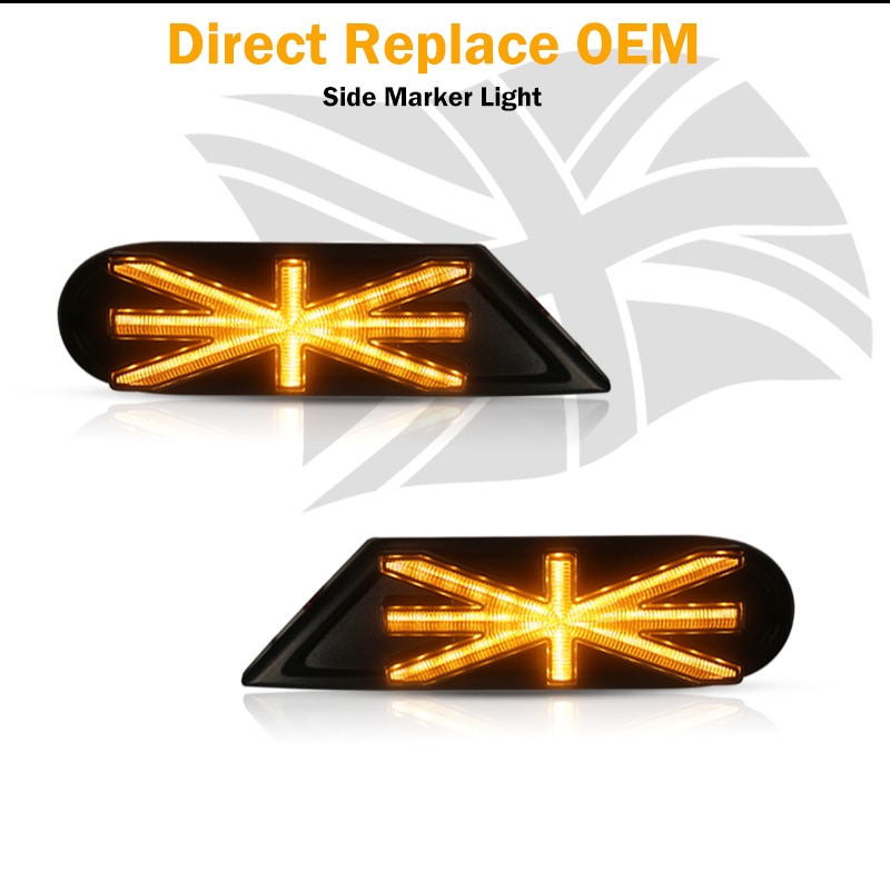 LED Union Jack Turn Signal Lights R56 Mini