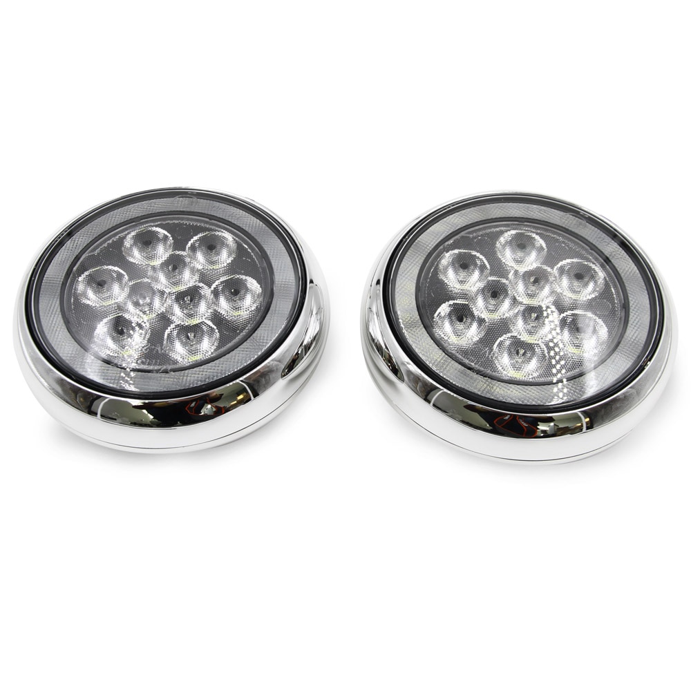 Mini Cooper LED MINI Spot Lights DRL Round Daytime Running Lamps x2 Fits R50 R52 R53 2001-2006